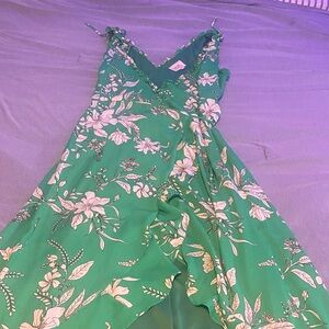 Lulus If by the Sea Floral Green Dress